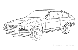 Alfetta, Giulietta, GTV6 Type 116 (1972-1987), 75 (1985-1992)