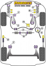 Speed equipment - Powerflex Diagram Volkswagen - Vento (1992 - 1998) (PFF85-239)