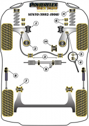 Speed equipment - Powerflex Diagram Volkswagen - Vento (1992 - 1998) (PFF85-208BLK)