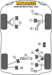 Speed equipment - Powerflex Diagram Mazda - MX-5, Miata, Eunos (PFR36-411)