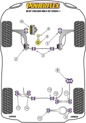 Speed equipment - Powerflex Diagram Seat - Toledo Mk3 5P (2004-) (PFR85-512)