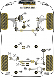Speed equipment - Powerflex Diagram Seat - Altea 5P (2004-) (PFF85-503-23.6BLK)