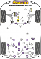 Speed equipment - Powerflex Diagram Volkswagen - GOLF MODELS (PFF85-502BLK)