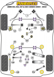 Speed equipment - Powerflex Diagram BMW - E81, E82, E87 & E88 1 Series (2004-2013) (PFF5-402)