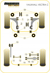 Speed equipment - Powerflex Diagram Opel (Vauxhall) - Vectra C (2002-2008) (PFR80-1214BLK)
