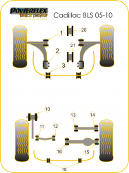 Speed equipment - Powerflex Diagram Cadillac - BLS (2005 - 2010) (PFF80-1220BLK)