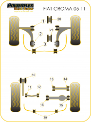 Speed equipment - Powerflex Diagram Fiat - Croma (2005 - 2011) (PFR80-1216BLK)