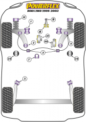 Speed equipment - Powerflex Diagram Volkswagen - Bora 2WD (1997 - 2006) (PFF85-411-21)