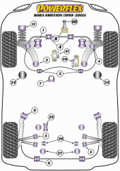 Speed equipment - Powerflex Diagram Volkswagen - Bora 4 Motion (1999-2005) (PFF3-610)