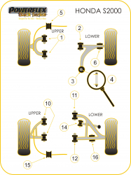 Speed equipment - Powerflex Diagram Honda - S2000 (PFR25-215-27.2BLK)