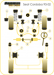 Speed equipment - Powerflex Diagram Seat - Cordoba (1993-2002) (PFF85-239BLK)