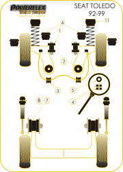 Speed equipment - Powerflex Diagram Seat - Toledo (1992 - 1999) (PFR85-240BLK)