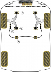 Speed equipment - Powerflex Diagram Fiat - Coupe (1993-2000), Brava, Bravo, Marea (1995-2001) (PFA100-12)
