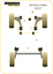 Speed equipment - Powerflex Diagram Skoda - Fabia (2000-2007) (PFF85-603-18BLK)