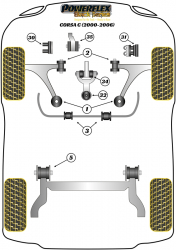Speed equipment - Powerflex Diagram Opel (Vauxhall) - Corsa C (2000-2006) (PFF80-1003-17BLK)