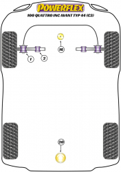 Speed equipment - Powerflex Diagram Audi - 100 Quattro inc Avant Typ 44 (C3) (10/84-11/90) (PFF3-402)