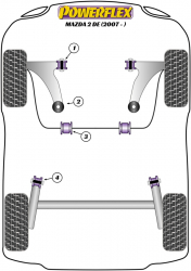 Speed equipment - Powerflex Diagram Mazda - Mazda2 DE (2007-) (PFR19-1511)