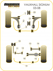Speed equipment - Powerflex Diagram Opel (Vauxhall) - Signum (2003 - 2008) (PFR80-1211BLK)