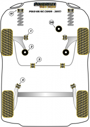 Speed equipment - Powerflex Diagram Volkswagen - Polo 6R (2009-) (PFF85-1202BLK)