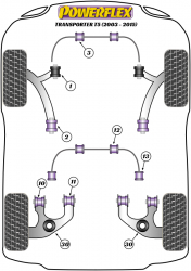Speed equipment - Powerflex Diagram Volkswagen - T5 Transporter (2003 -) (PFR85-1312-22)