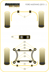 Speed equipment - Powerflex Diagram Ford - MUSTANG (2015 -) (PFR19-1719-22BLK)