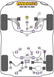 Speed equipment - Powerflex Diagram Volkswagen - GOLF MODELS (PFF85-830BLK)
