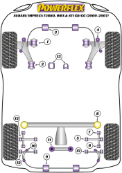 Speed equipment - Powerflex Diagram Subaru - Impreza Turbo, WRX & Sti (GD,GG 00 to 07) (PF69-303-17)