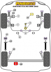 Speed equipment - Powerflex Diagram Renault - Clio II (inc 172 & 182) (PFF60-331)