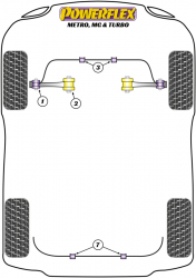 Speed equipment - Powerflex Diagram Rover - Metro, MG & Turbo (PFF63-203)