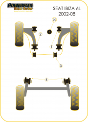 Speed equipment - Powerflex Diagram Seat - Ibiza 6L (2002-2008) (PFR85-415BLK)