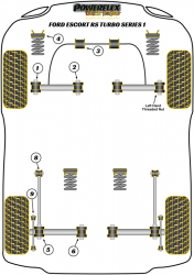 Speed equipment - Powerflex Diagram Ford - Escort RS Turbo Series 1 (PFF19-201BLK)
