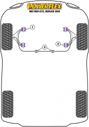 Speed equipment - Powerflex Diagram Rover - Metro GTi, Rover 100 (PFF63-211)