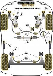 Speed equipment - Powerflex Diagram Volkswagen - Corrado (1989-1995) (PFR85-207BLK)